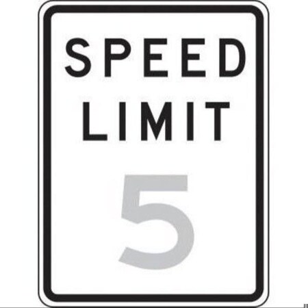 Accuform TRAFFIC SIGN SPEED LIMIT  24 in  X 18 in FRR22420RA